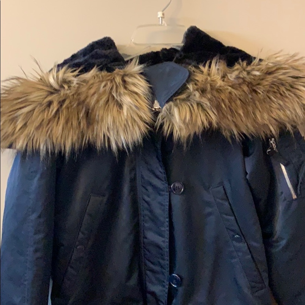 GAP faux fur trim Snorkel Parka NWT - Picture 3 of 6